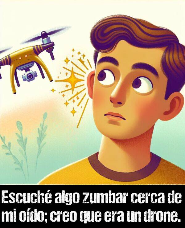 odo: Escuch algo zumbar cerca de mi odo; creo que era un drone.