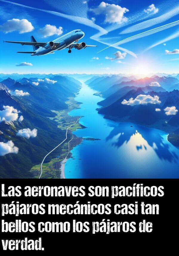 verdad: Las aeronaves son pacficos pjaros mecnicos casi tan bellos como los pjaros de verdad.