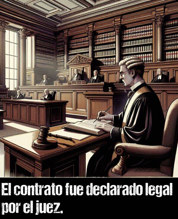 legal: El contrato fue declarado legal por el juez.