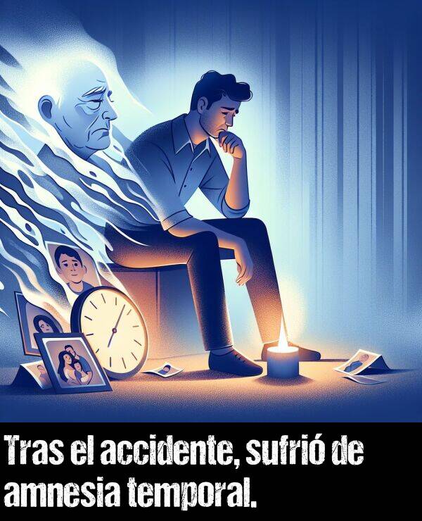 accidente: Tras el accidente, sufri de amnesia temporal.