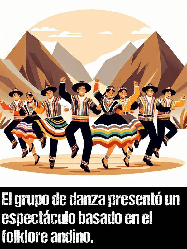 basado: El grupo de danza present un espectculo basado en el folklore andino.