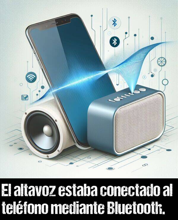 altavoz: El altavoz estaba conectado al telfono mediante Bluetooth.