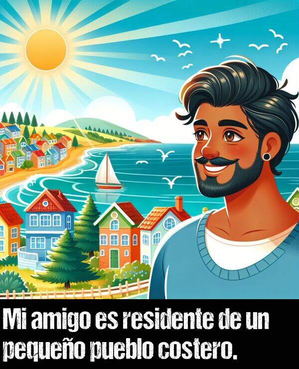 costero: Mi amigo es residente de un pequeo pueblo costero.