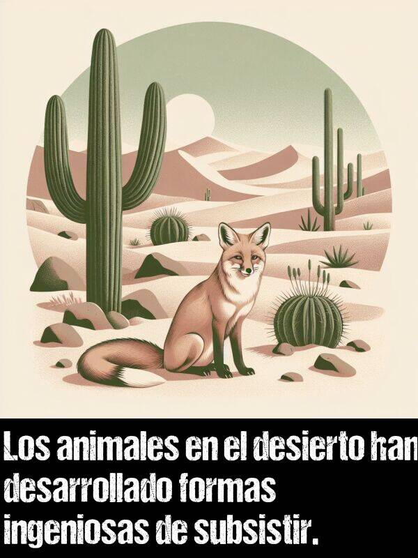 desierto: Los animales en el desierto han desarrollado formas ingeniosas de subsistir.