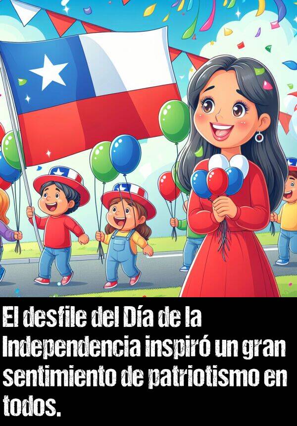 independencia: El desfile del Da de la Independencia inspir un gran sentimiento de patriotismo en todos.