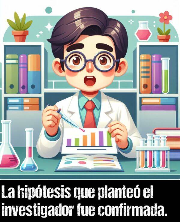 hiptesis: La hiptesis que plante el investigador fue confirmada.