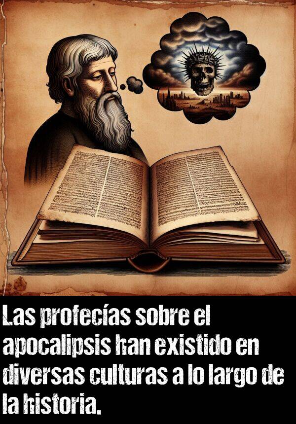 profecas: Las profecas sobre el apocalipsis han existido en diversas culturas a lo largo de la historia.