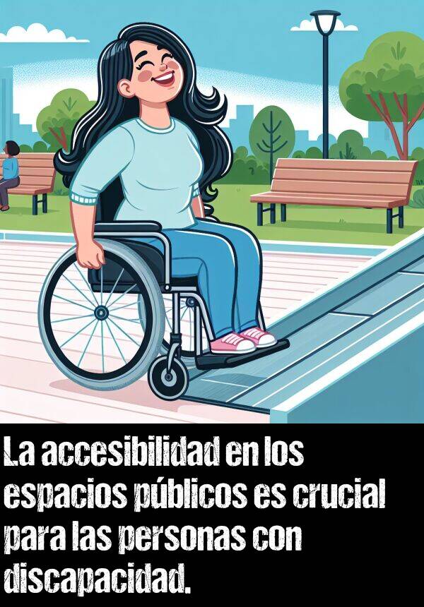 pblicos: La accesibilidad en los espacios pblicos es crucial para las personas con discapacidad.