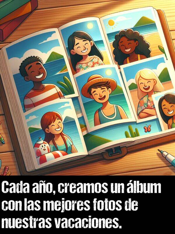 fotos: Cada ao, creamos un lbum con las mejores fotos de nuestras vacaciones.