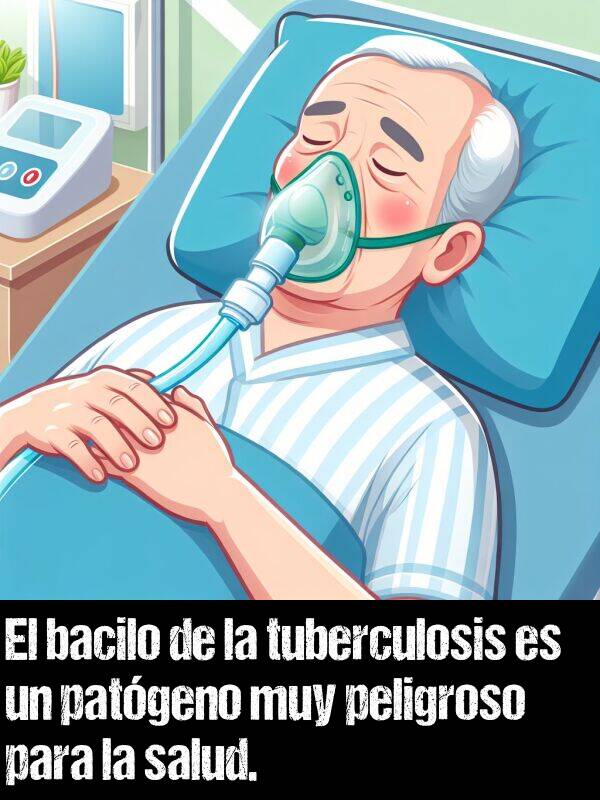 patgeno: El bacilo de la tuberculosis es un patgeno muy peligroso para la salud.