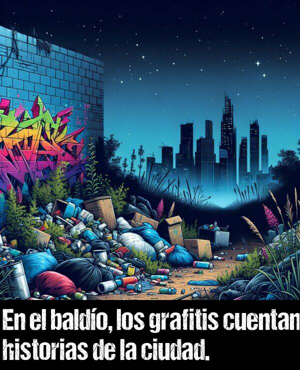 baldo: En el baldo, los grafitis cuentan historias de la ciudad.