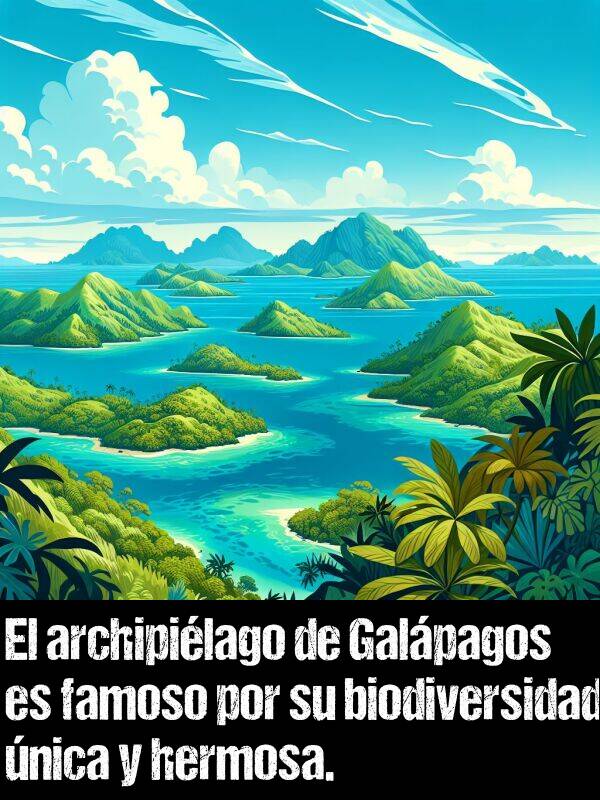 nica: El archipilago de Galpagos es famoso por su biodiversidad nica y hermosa.