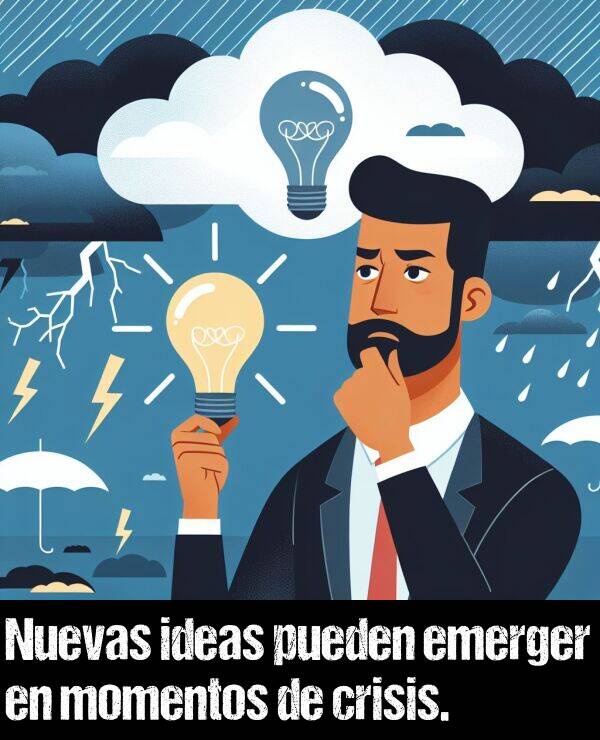 crisis: Nuevas ideas pueden emerger en momentos de crisis.