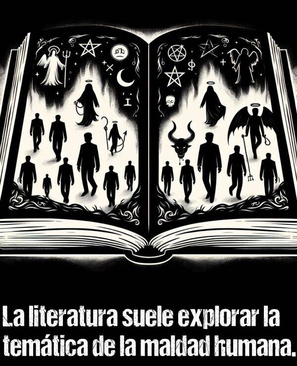 temtico: La literatura suele explorar la temtica de la maldad humana.