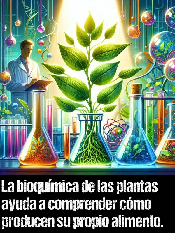 propio: La bioqumica de las plantas ayuda a comprender cmo producen su propio alimento.