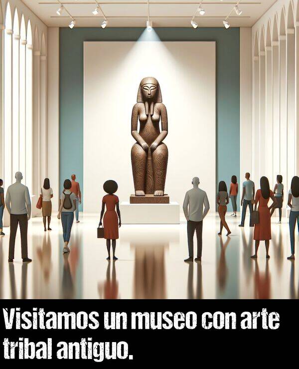 visitar: Visitamos un museo con arte tribal antiguo.