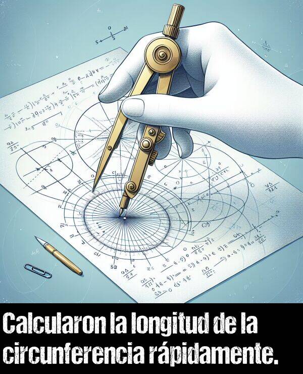 calcular: Calcularon la longitud de la circunferencia rpidamente.