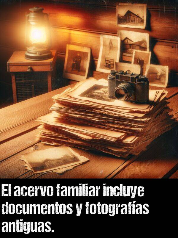 incluye: El acervo familiar incluye documentos y fotografas antiguas.