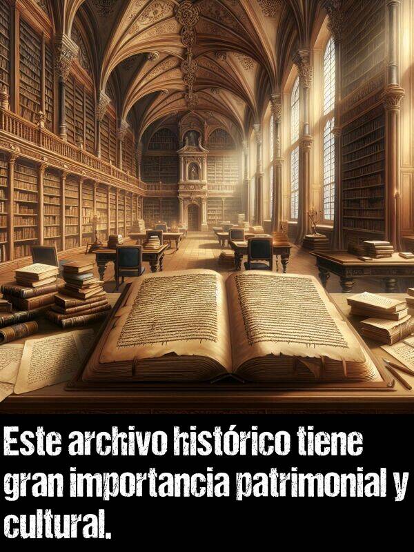 importancia: Este archivo histrico tiene gran importancia patrimonial y cultural.