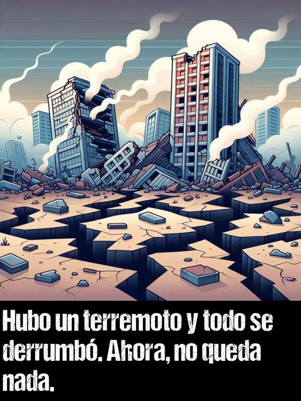 todo: Hubo un terremoto y todo se derrumb. Ahora, no queda nada.