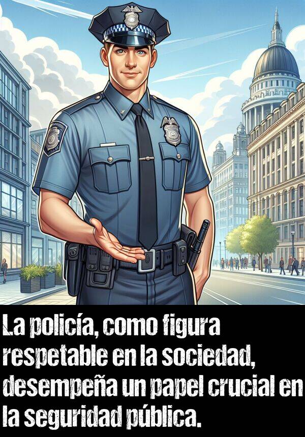 respetable: La polica es una figura respetable en la sociedad.