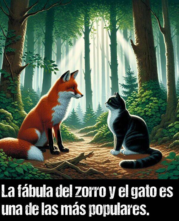 zorro: La fbula del zorro y el gato es una de las ms populares.