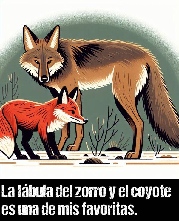 zorro: La fbula del zorro y el coyote es una de mis favoritas.