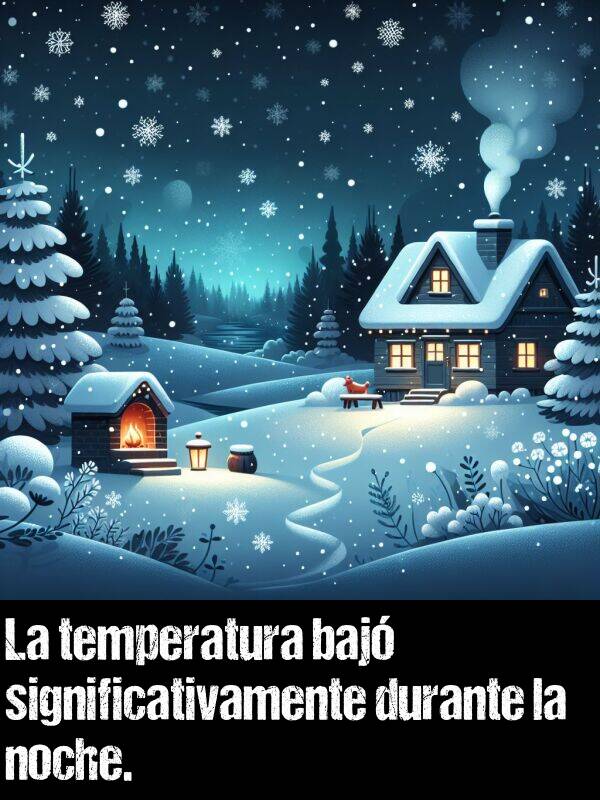 temperatura: La temperatura baj significativamente durante la noche.