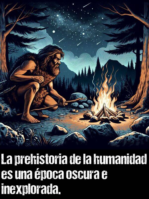 humanidad: La prehistoria de la humanidad es una poca oscura e inexplorada.