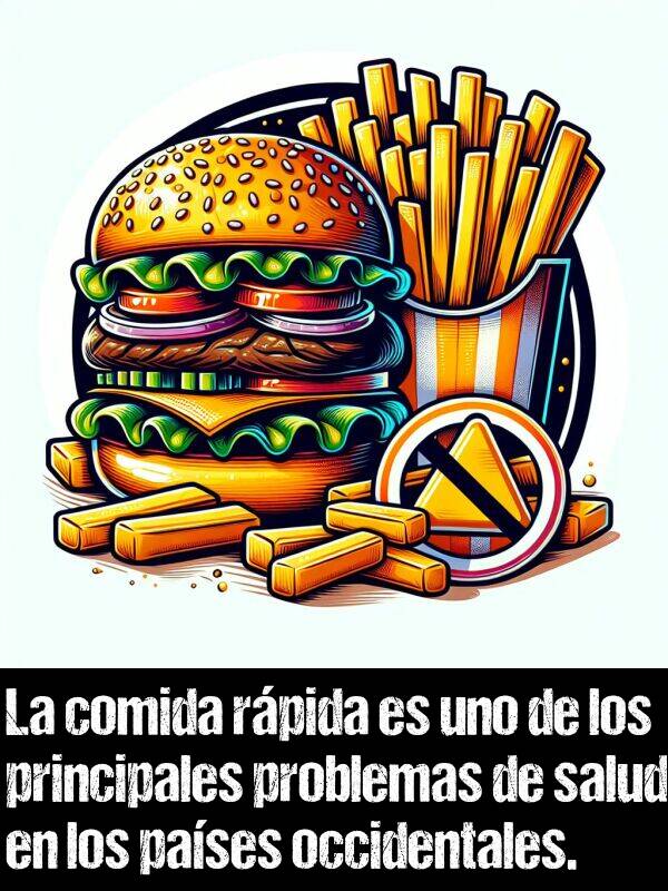 principales: La comida rpida es uno de los principales problemas de salud en los pases occidentales.