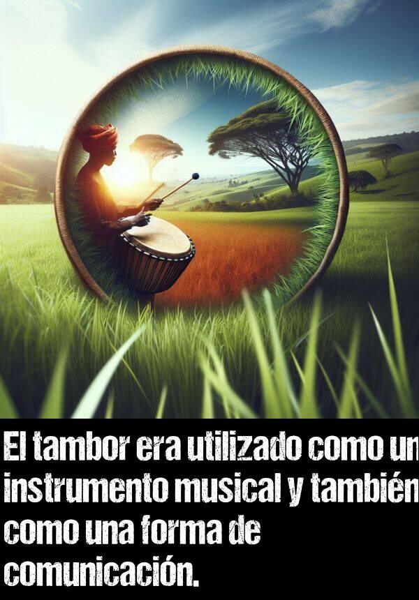 tambor: El tambor era utilizado como un instrumento musical y tambin como una forma de comunicacin.