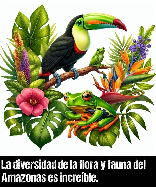 increble: La diversidad de la flora y fauna del Amazonas es increble.
