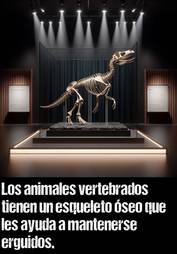 seo: Los animales vertebrados tienen un esqueleto seo que les ayuda a mantenerse erguidos.