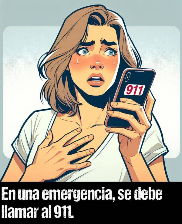 una: En una emergencia, se debe llamar al 911.