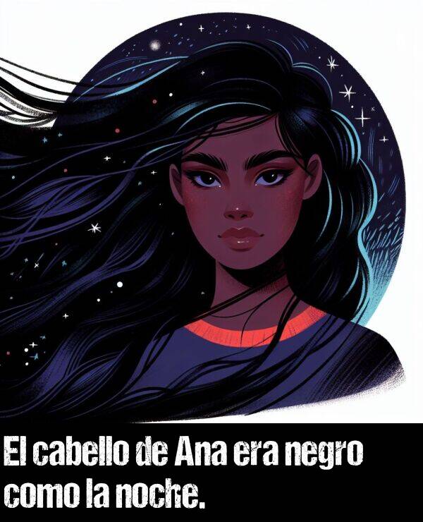 como: El cabello de Ana era negro como la noche.