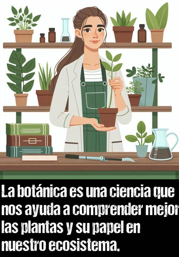 comprender: La botnica es una ciencia que nos ayuda a comprender mejor las plantas y su papel en nuestro ecosistema.