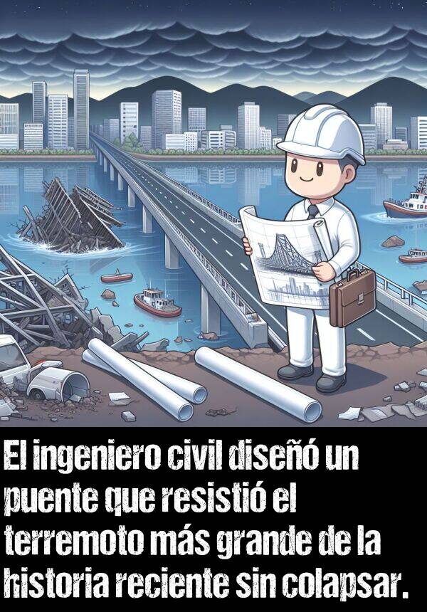 terremoto: El ingeniero civil dise un puente que resisti el terremoto ms grande de la historia reciente sin colapsar.