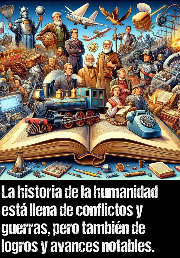 guerras: La historia de la humanidad est llena de conflictos y guerras, pero tambin de logros y avances notables.