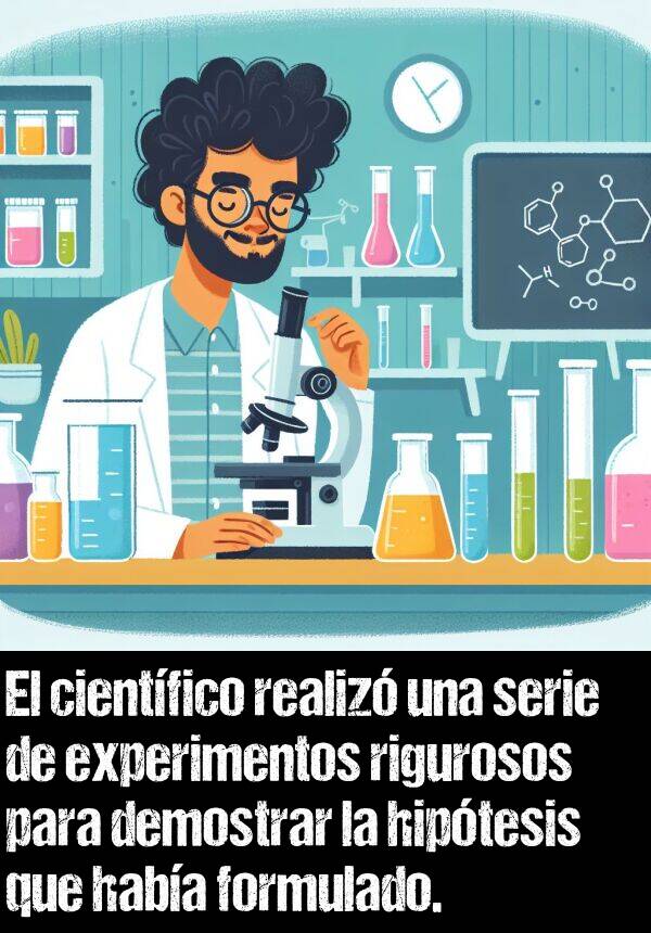 rigurosos: El cientfico realiz una serie de experimentos rigurosos para demostrar la hiptesis que haba formulado.