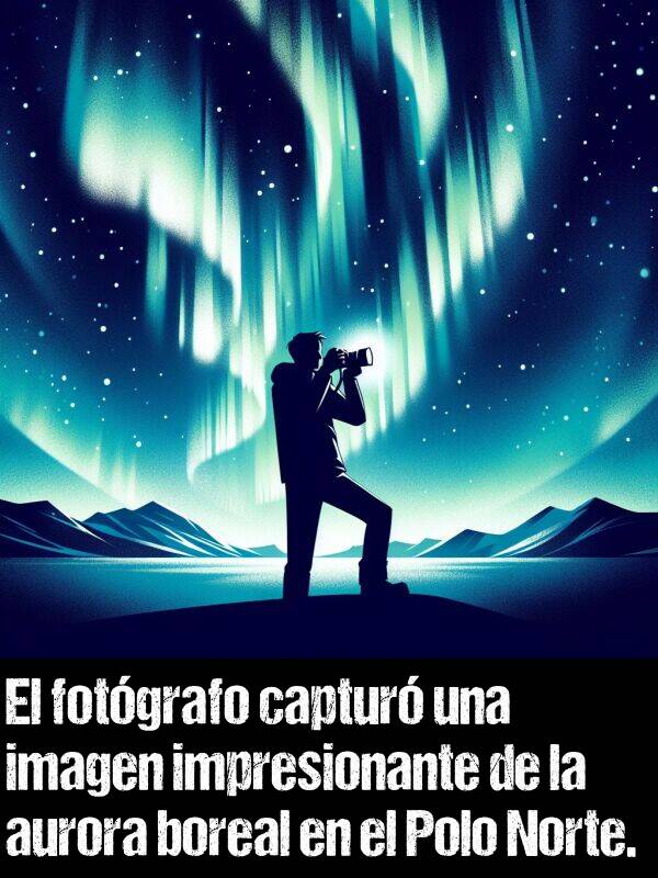 imagen: El fotgrafo captur una imagen impresionante de la aurora boreal en el Polo Norte.