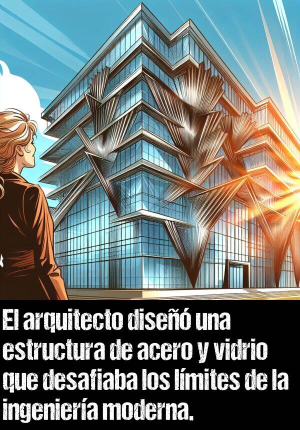 lmites: El arquitecto dise una estructura de acero y vidrio que desafiaba los lmites de la ingeniera moderna.