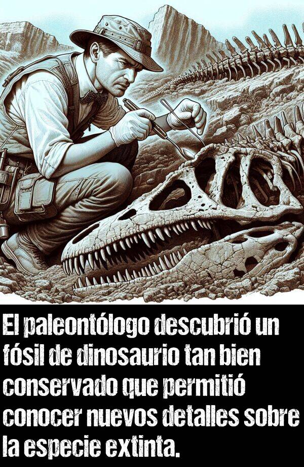 paleontlogo: El paleontlogo descubri un fsil de dinosaurio tan bien conservado que permiti conocer nuevos detalles sobre la especie extinta.