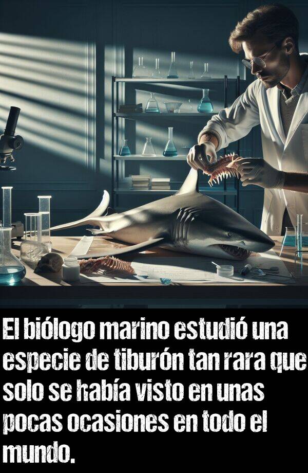 tiburn: El bilogo marino estudi una especie de tiburn tan rara que solo se haba visto en unas pocas ocasiones en todo el mundo.