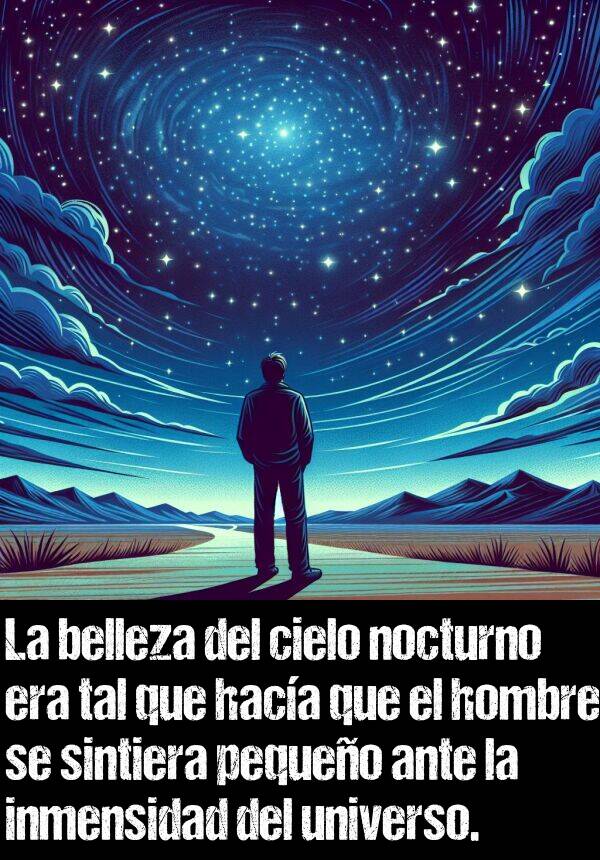 tal: La belleza del cielo nocturno era tal que haca que el hombre se sintiera pequeo ante la inmensidad del universo.