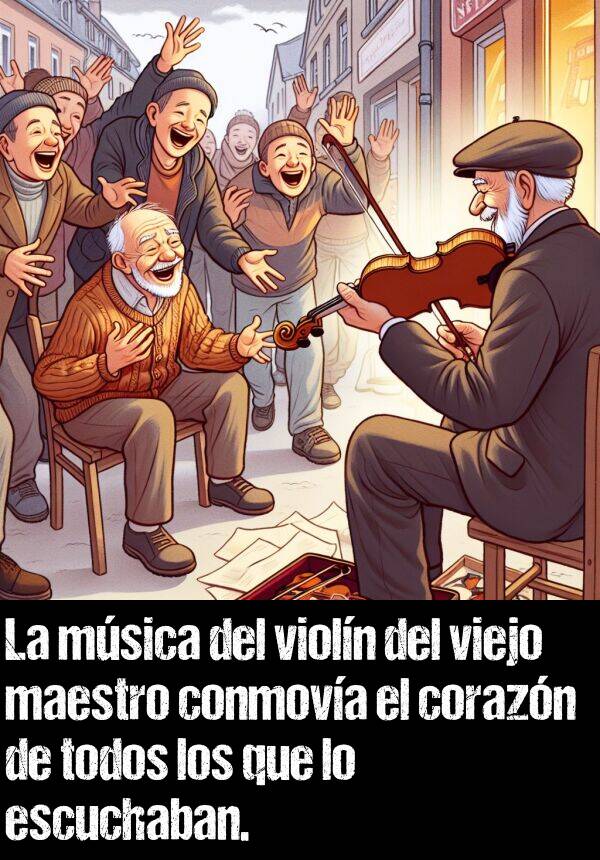 violn: La msica del violn del viejo maestro conmova el corazn de todos los que lo escuchaban.