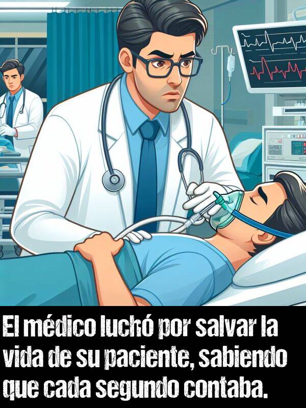 cada: El mdico luch por salvar la vida de su paciente, sabiendo que cada segundo contaba.