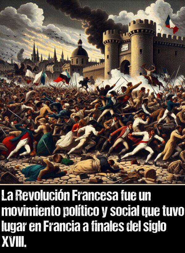 finales: La Revolucin Francesa fue un movimiento poltico y social que tuvo lugar en Francia a finales del siglo XVIII.