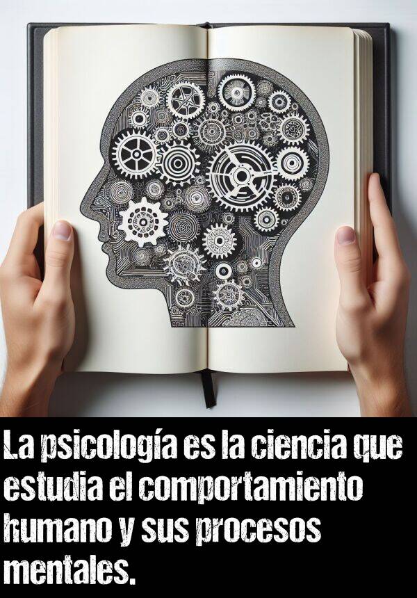 humano: La psicologa es la ciencia que estudia el comportamiento humano y sus procesos mentales.