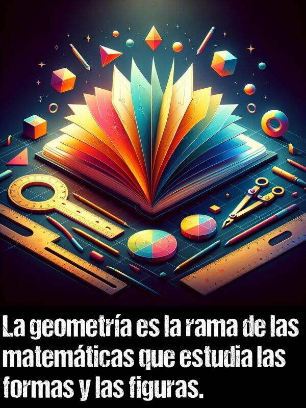 figuras: La geometra es la rama de las matemticas que estudia las formas y las figuras.