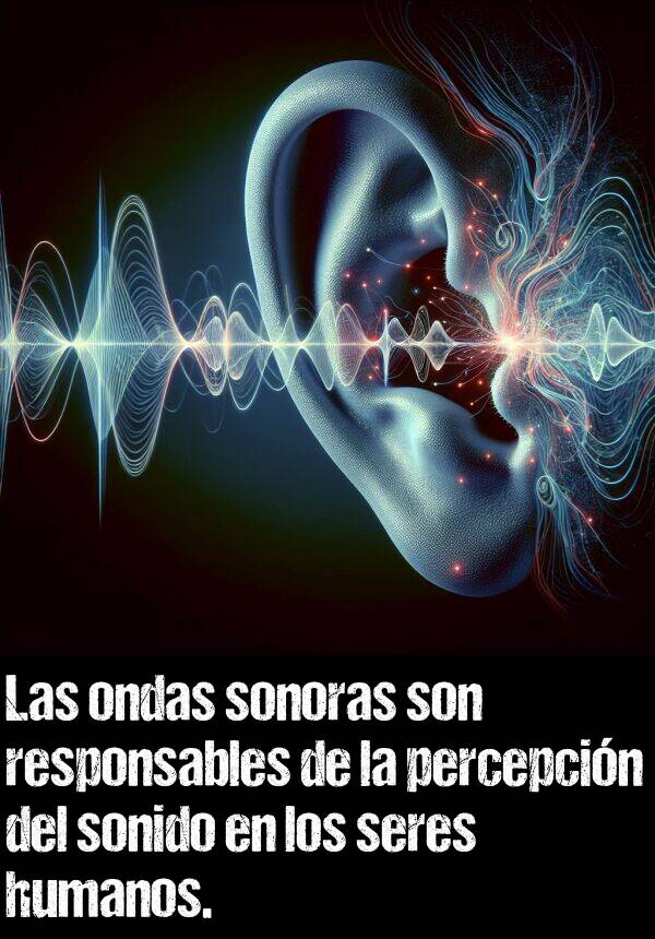 percepcin: Las ondas sonoras son responsables de la percepcin del sonido en los seres humanos.